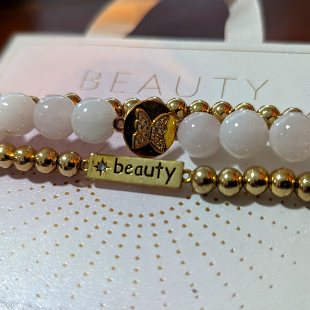 Beauty- Rose Quartz bracelet set